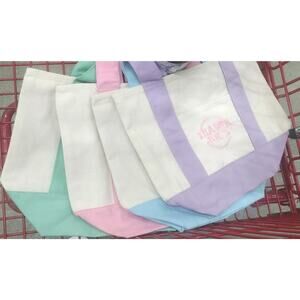 Trader Joe's Mini Pastel Canvas Tote Bags ~Spring 2026 Limited NWT Set of 4